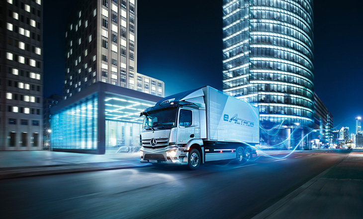 مرسيدس بنز تعتزم طرح شاحنات eActros الكهربائية للمرة الأولى في المملكة
